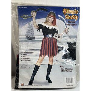 RG Costumes Pirate Lady One Size Dress Headband Sash Belt NOS